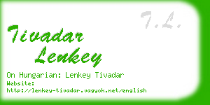 tivadar lenkey business card